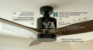 A side-by-side guide comparing a convertible ceiling fan flush mount for tight bedrooms versus a downrod mount for large Canadian great rooms.